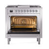 ILVE_UN36FNMPSSCLP_Nostalgie_II_30"_Dual_Fuel_Range_oven_door_opened