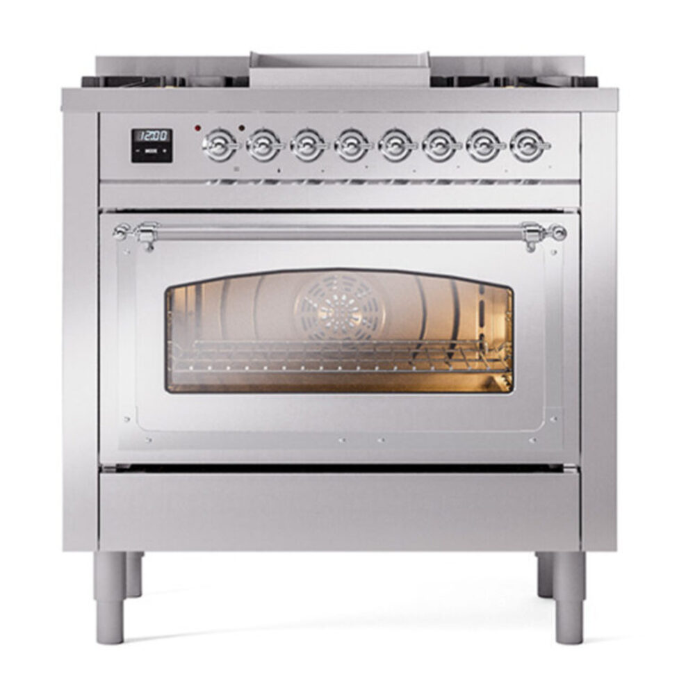 ILVE_UN36FNMPSSC_Nostalgie_II_30"_Dual_Fuel_Range_front_view
