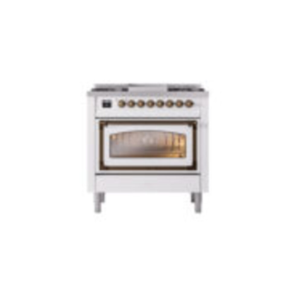 ILVE_UN36FNMPWHB_Nostalgie_II_30"_Dual_Fuel_Range_front_view