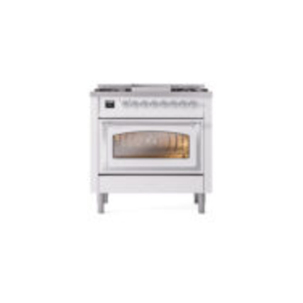 ILVE_UN36FNMPWHC_Nostalgie_II_30"_Dual_Fuel_Range_front_view