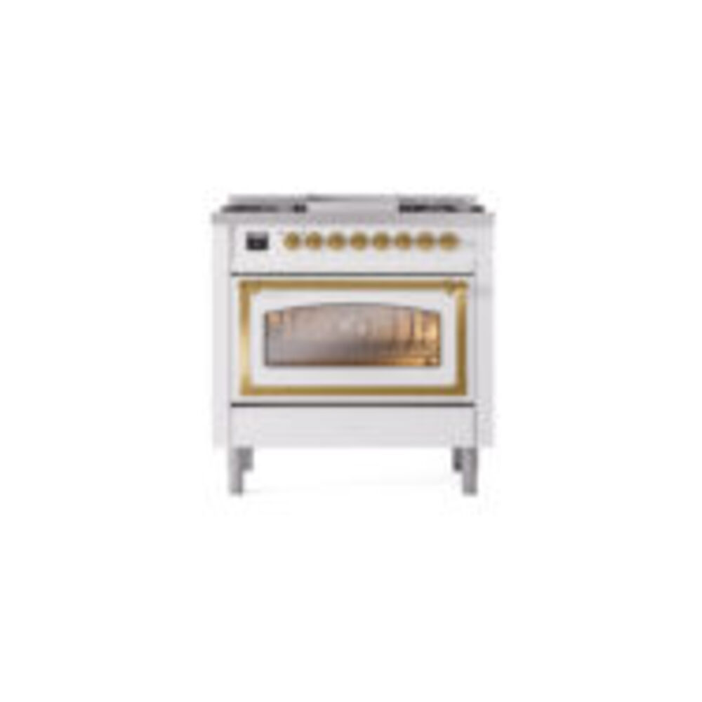 ILVE_UN36FNMPWHG_Nostalgie_II_30"_Dual_Fuel_Range_front_view