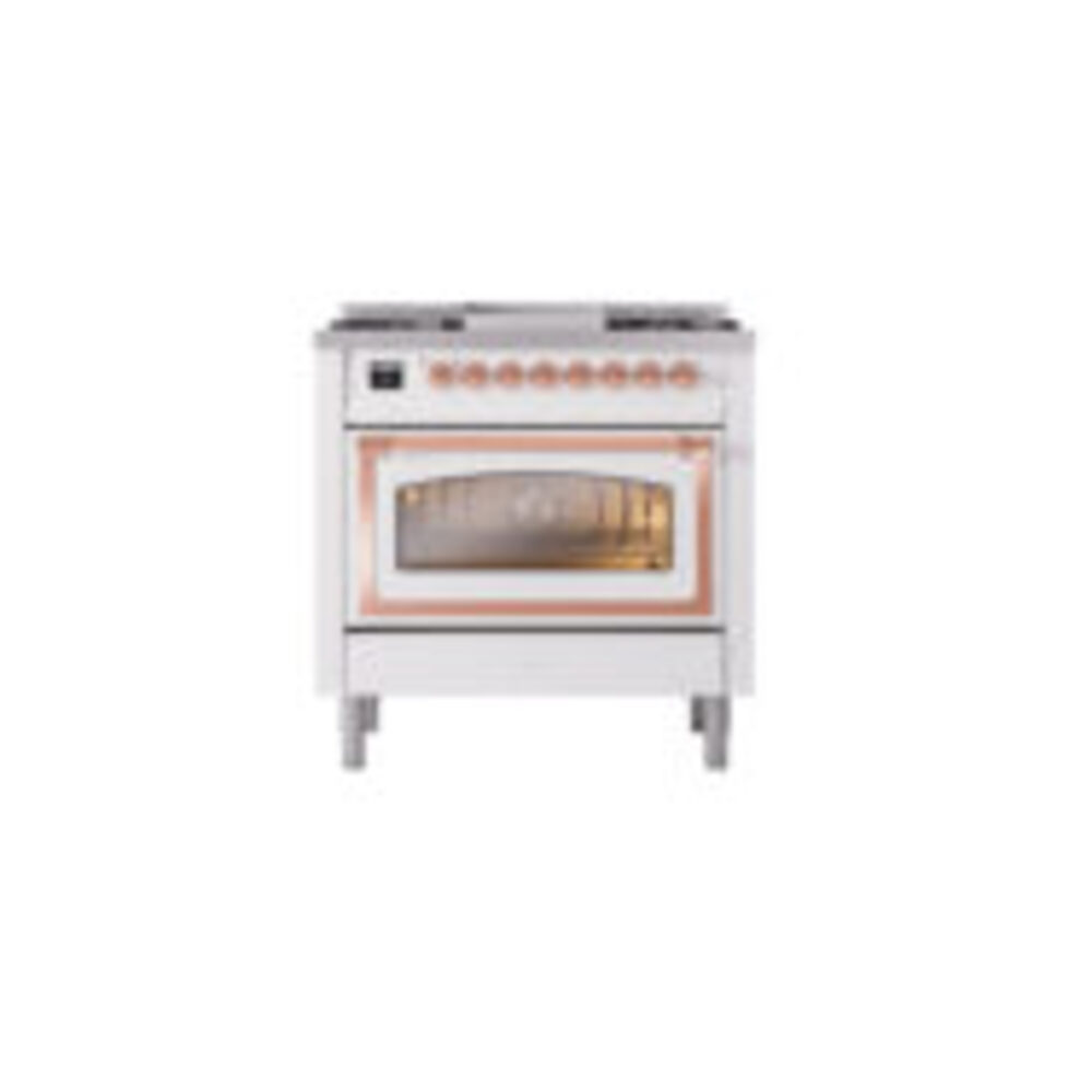 ILVE_UN36FNMPWHPLP_Nostalgie_II_30"_Dual_Fuel_Range_front_view