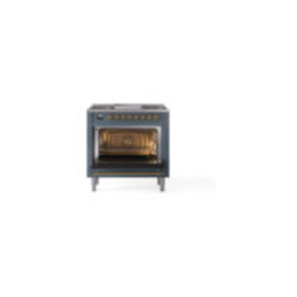 ILVE_UN36FQNMPBGGLP_Nostalgie_II_30"_Dual_Fuel_Range_oven_door_opened