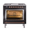 ILVE_UN36FQNMPBKP_Nostalgie_II_30"_Dual_Fuel_Range_oven_door_opened