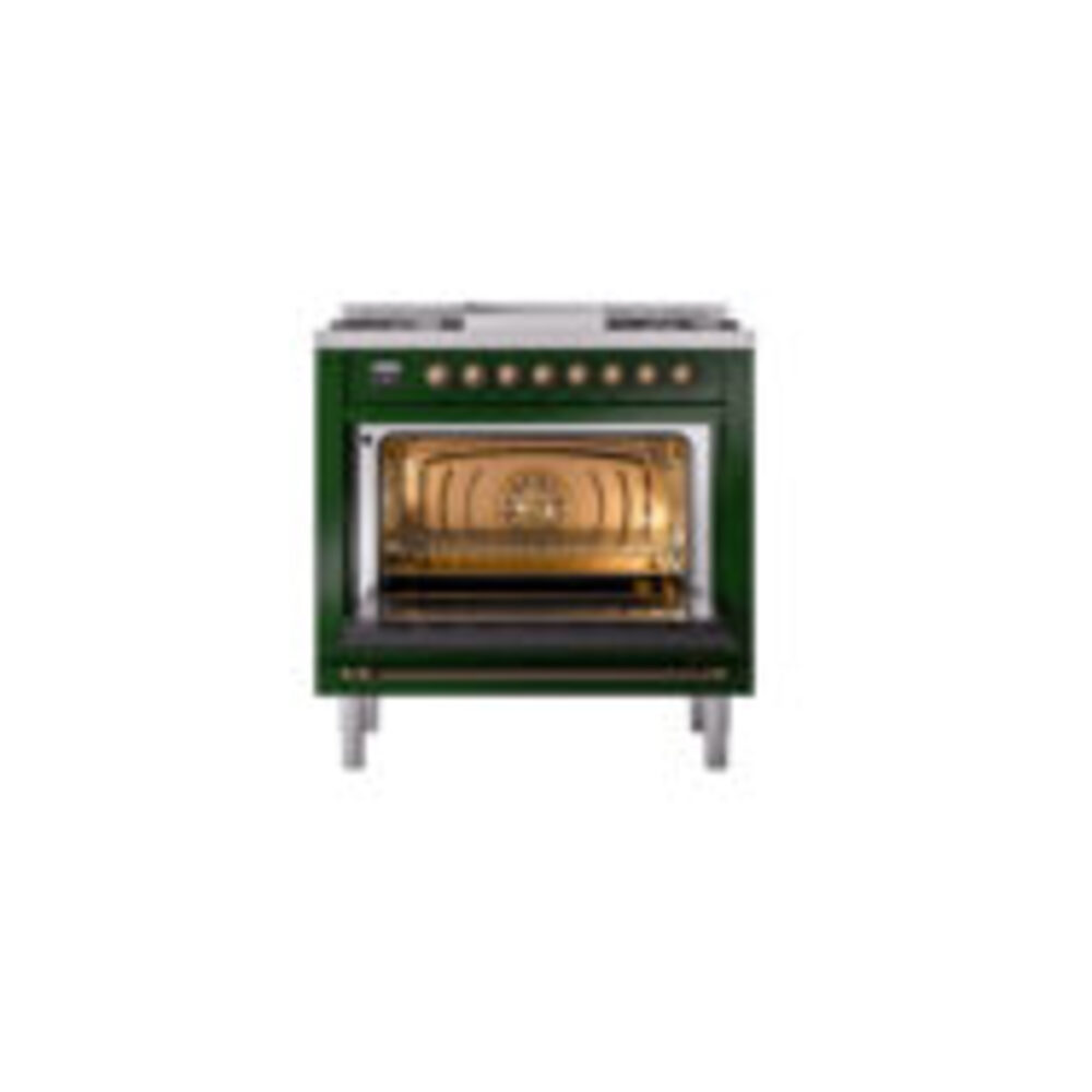 ILVE_UN36FQNMPEGB_Nostalgie_II_30"_Dual_Fuel_Range_oven_door_opened