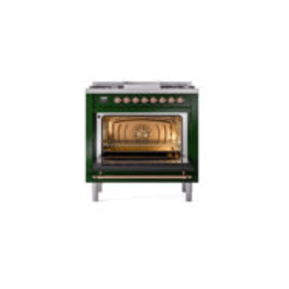 ILVE_UN36FQNMPEGP_Nostalgie_II_30"_Dual_Fuel_Range_oven_door_opened