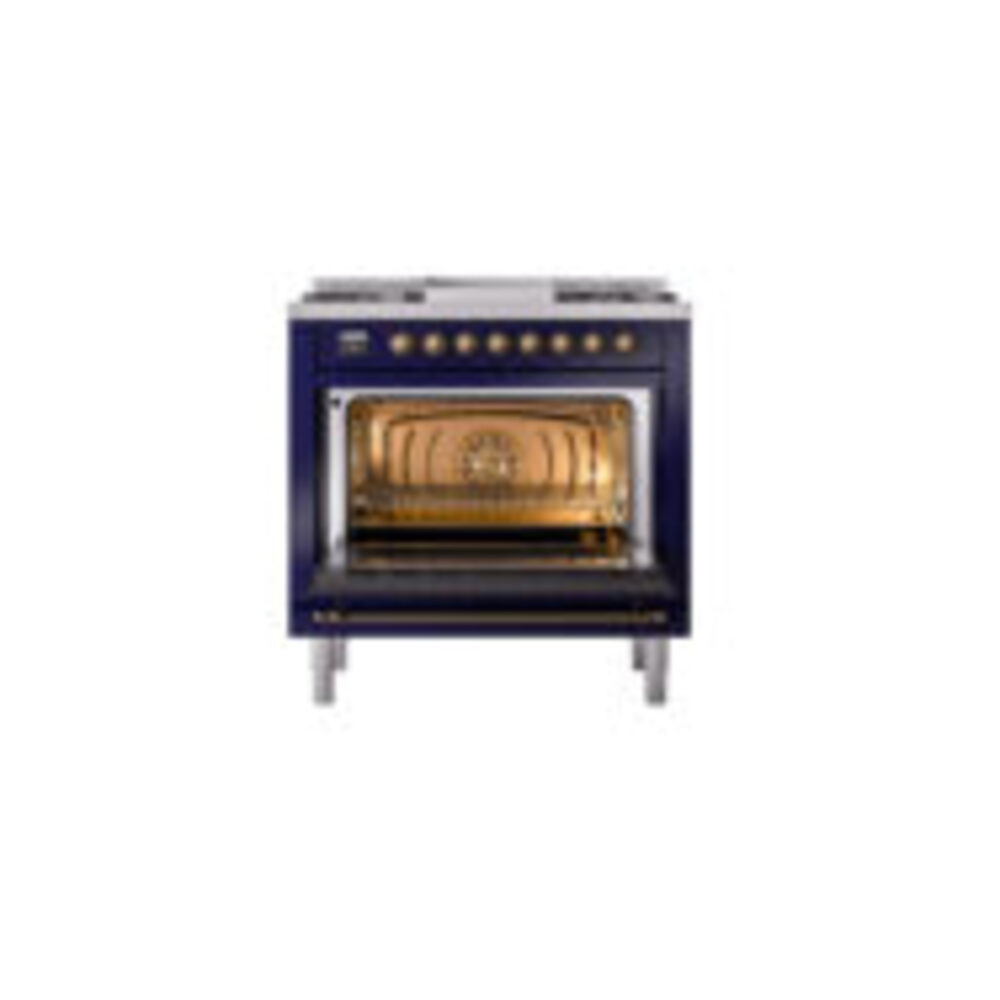 ILVE_UN36FQNMPMBBLP_Nostalgie_II_30"_Dual_Fuel_Range_oven_door_opened