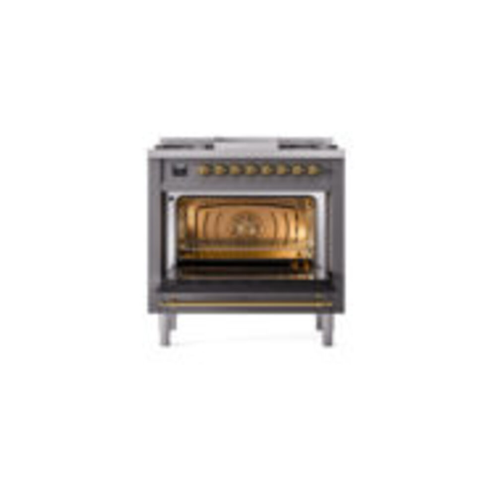 ILVE_UN36FQNMPMGG_Nostalgie_II_30"_Dual_Fuel_Range_oven_door_opened