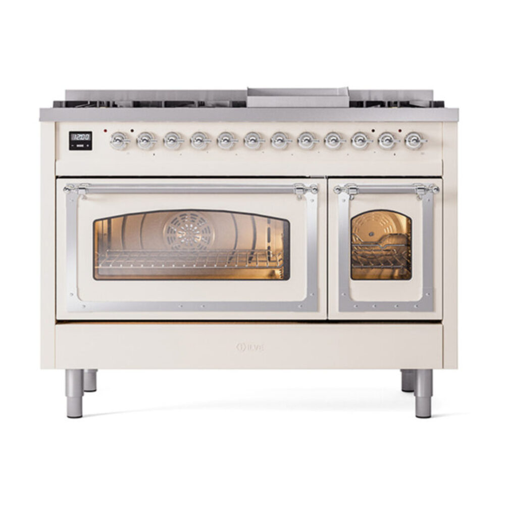 ILVE_UN48FNMPAWCLP_Nostalgie_II_48"_Dual_Fuel_Range_front_view