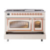 ILVE_UN48FNMPAWPLP_Nostalgie_II_48"_Dual_Fuel_Range_drawer_opened