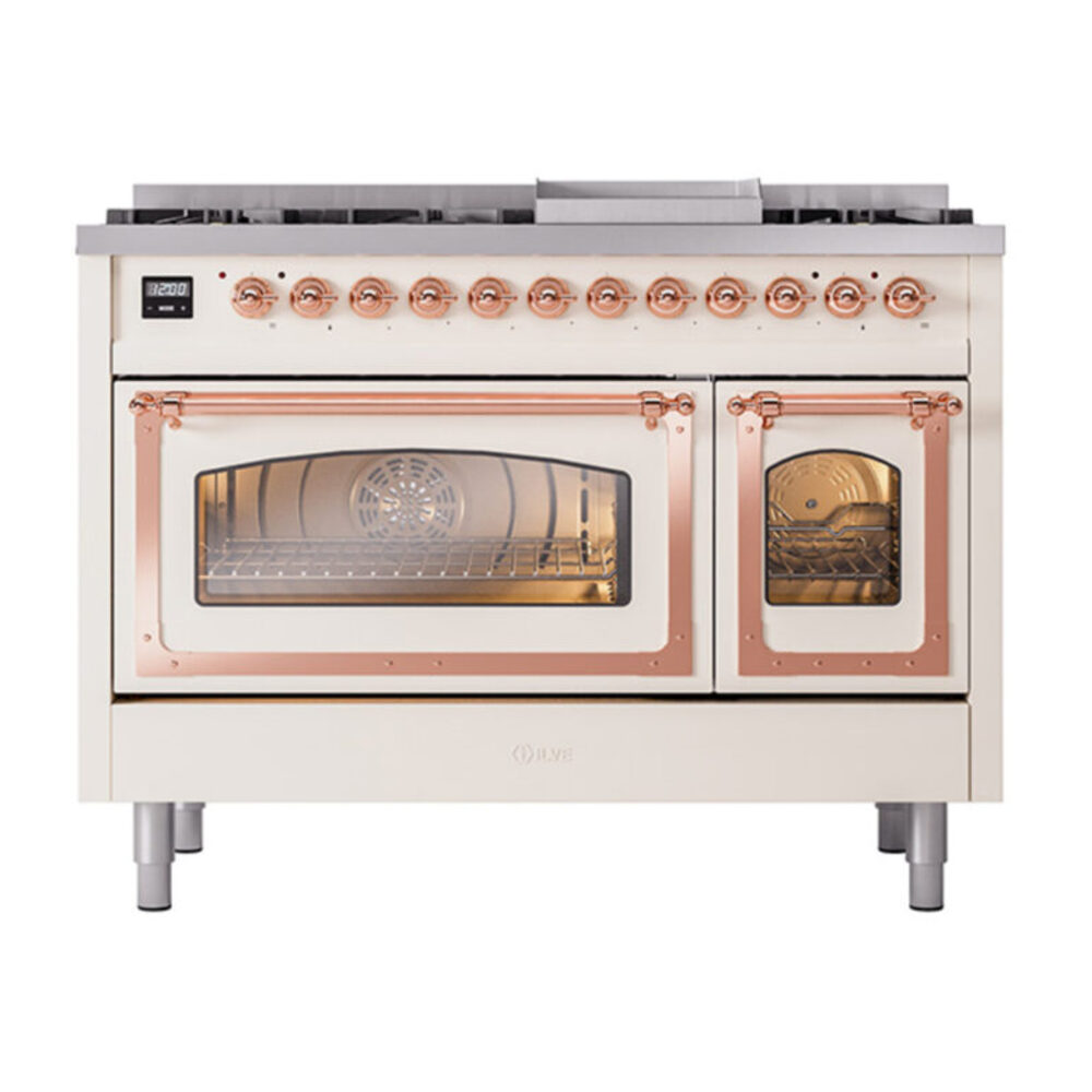 ILVE_UN48FNMPAWP_Nostalgie_II_48"_Dual_Fuel_Range_front_view