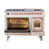 ILVE_UN48FNMPAWP_Nostalgie_II_48"_Dual_Fuel_Range_main_oven_door_opened