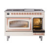 ILVE_UN48FNMPAWP_Nostalgie_II_48"_Dual_Fuel_Range_side_oven_door_opened