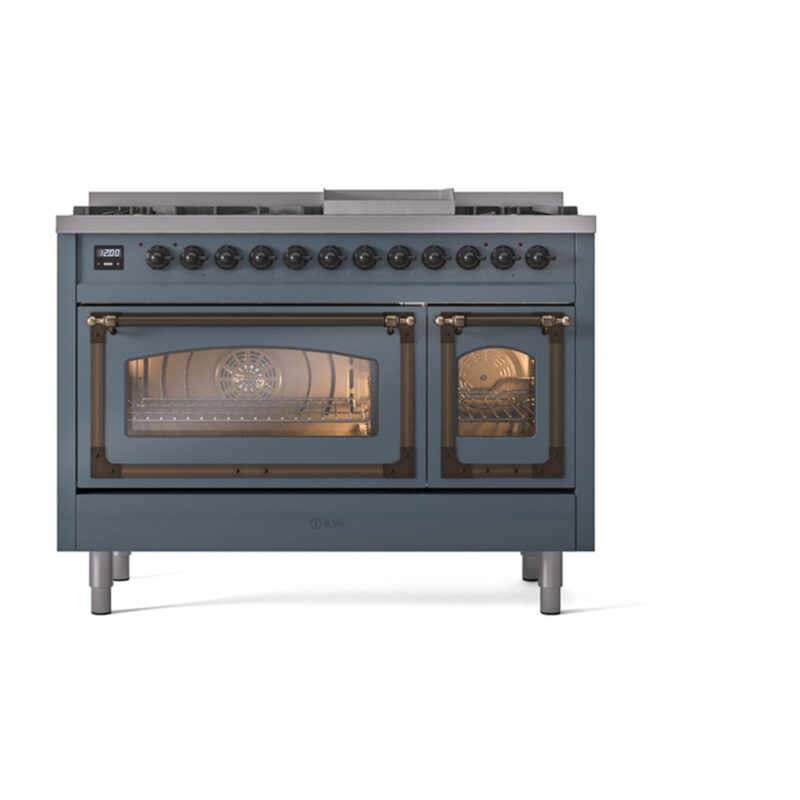ILVE_UN48FNMPBGBLP_Nostalgie_II_48"_Dual_Fuel_Range_front_view