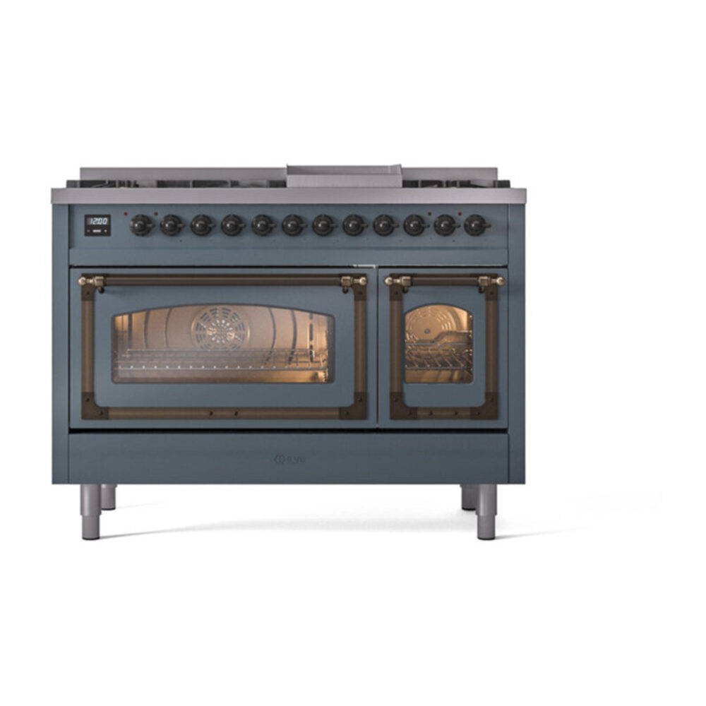 ILVE_UN48FNMPBGB_Nostalgie_II_48"_Dual_Fuel_Range_front_view