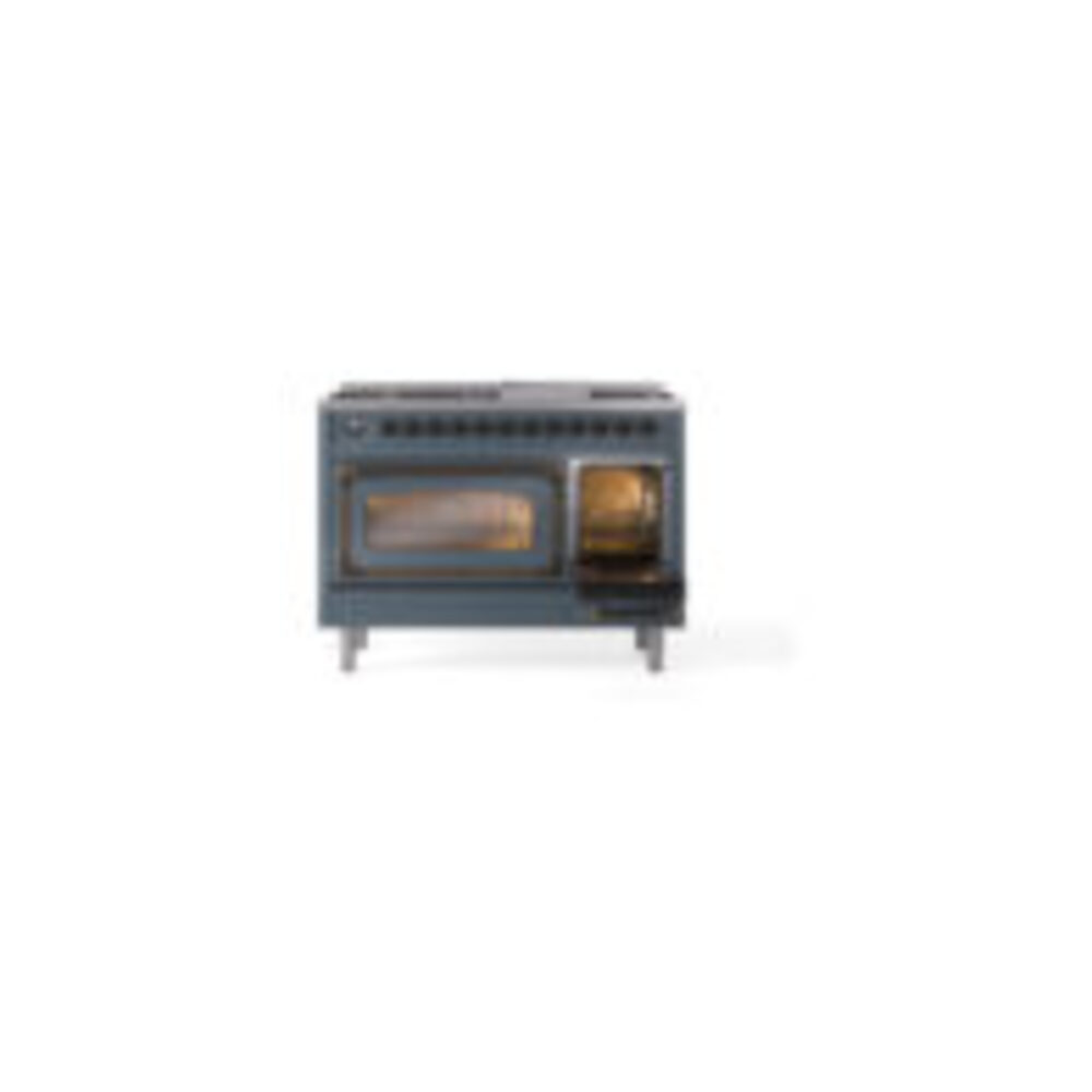 ILVE_UN48FNMPBGB_Nostalgie_II_48"_Dual_Fuel_Range_side_oven_door_opened