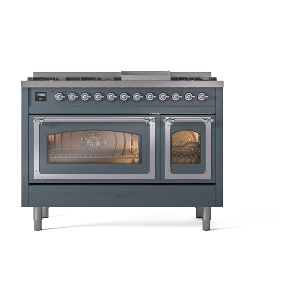 ILVE_UN48FNMPBGC_Nostalgie_II_48"_Dual_Fuel_Range_front_view