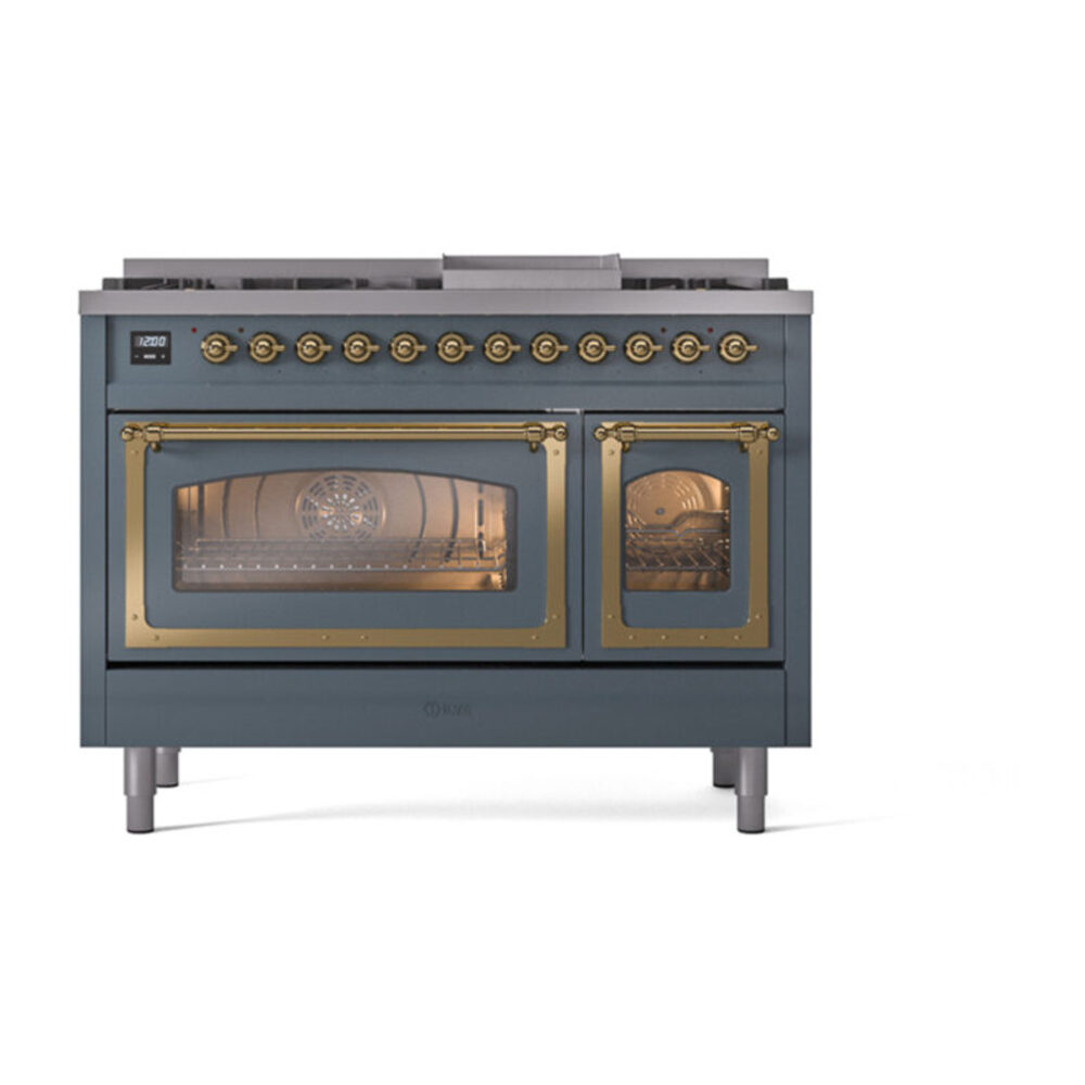 ILVE_UN48FNMPBGGLP_Nostalgie_II_48"_Dual_Fuel_Range_front_view
