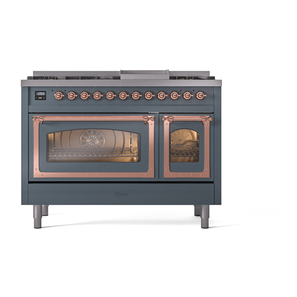 ILVE_UN48FNMPBGPLP_Nostalgie_II_48"_Dual_Fuel_Range_front_view