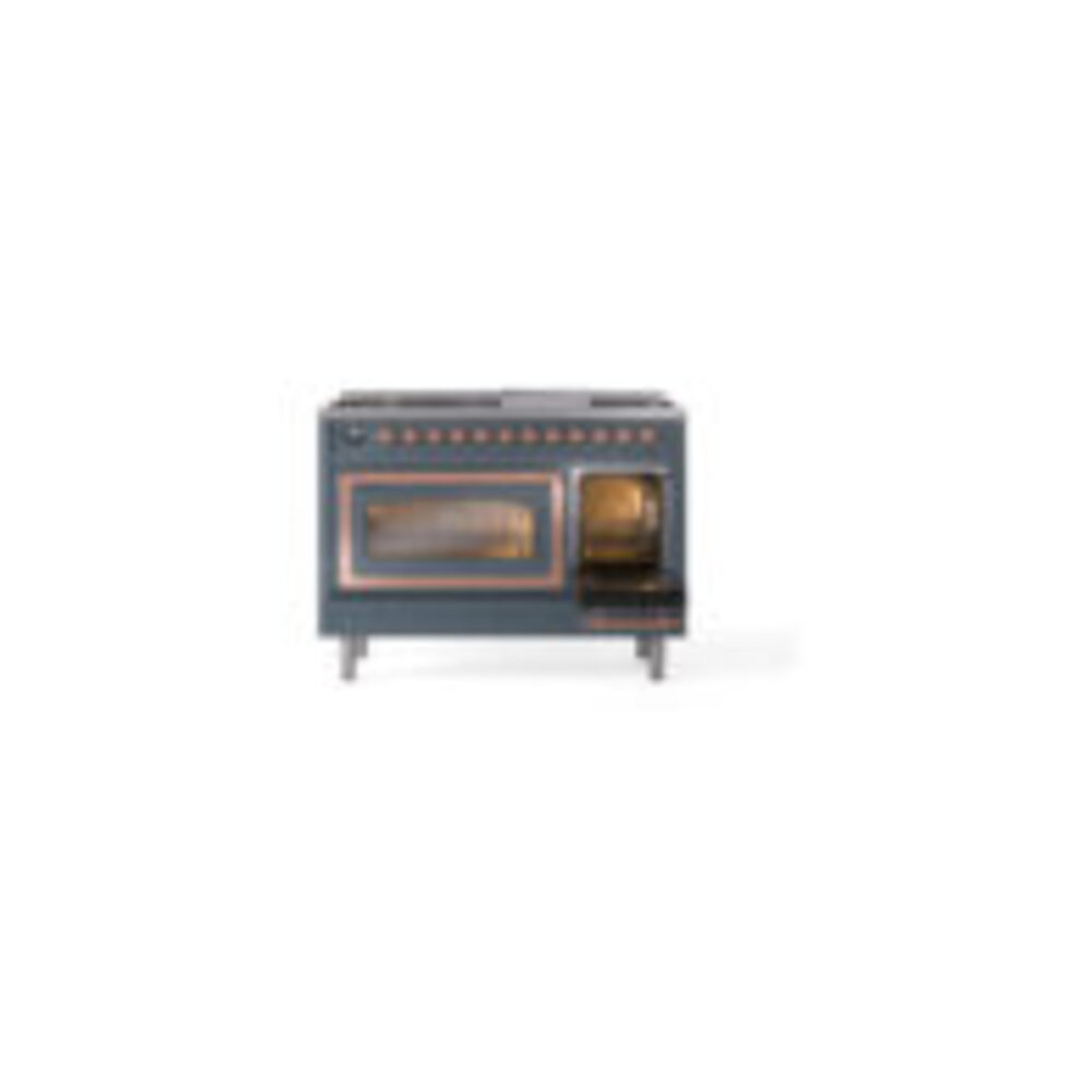 ILVE_UN48FNMPBGPLP_Nostalgie_II_48"_Dual_Fuel_Range_side_oven_door_opened