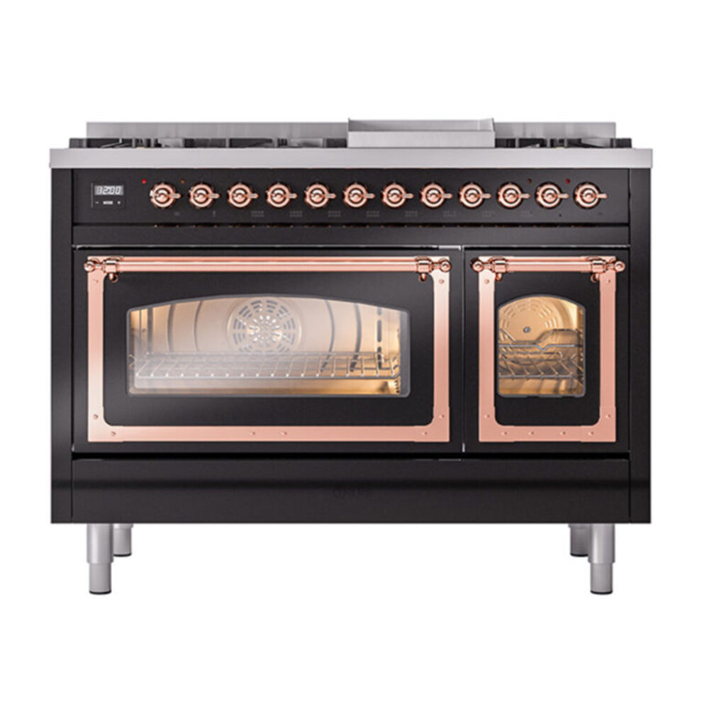 ILVE_UN48FNMPBKP_Nostalgie_II_48"_Dual_Fuel_Range_front_view
