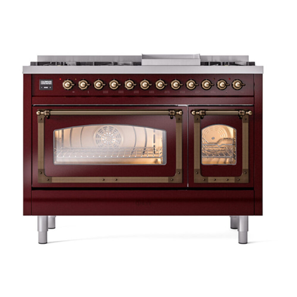 ILVE_UN48FNMPBUBLP_Nostalgie_II_48"_Dual_Fuel_Range_front_view