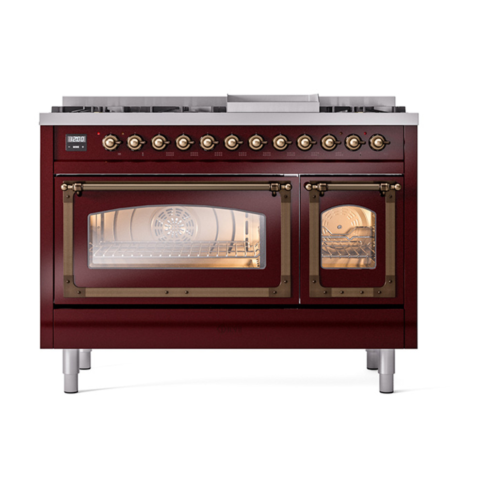 ILVE_UN48FNMPBUBLP_Nostalgie_II_48"_Dual_Fuel_Range_front_view