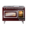ILVE_UN48FNMPBUCLP_Nostalgie_II_48"_Dual_Fuel_Range_side_oven_door_opened