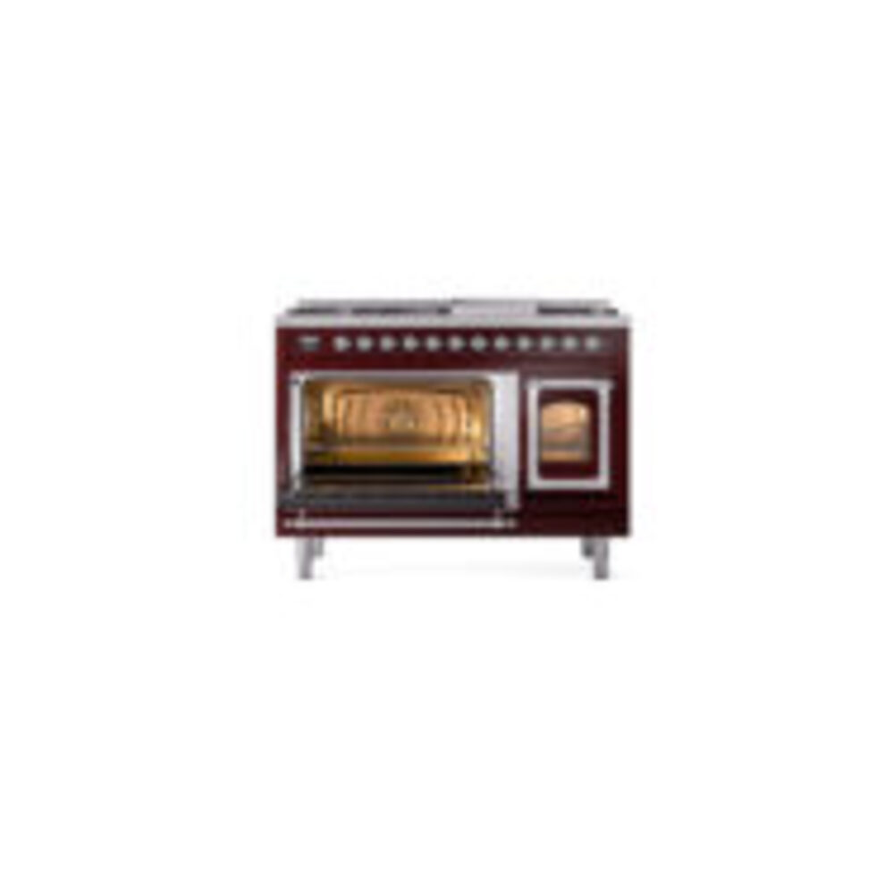 ILVE_UN48FNMPBUC_Nostalgie_II_48"_Dual_Fuel_Range_main_oven_door_opened