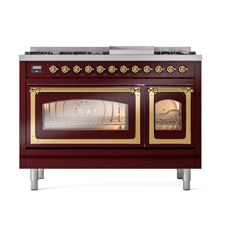 ILVE_UN48FNMPBUGLP_Nostalgie_II_48"_Dual_Fuel_Range_front_view