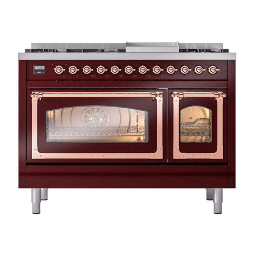 ILVE_UN48FNMPBUP_Nostalgie_II_48"_Dual_Fuel_Range_front_view