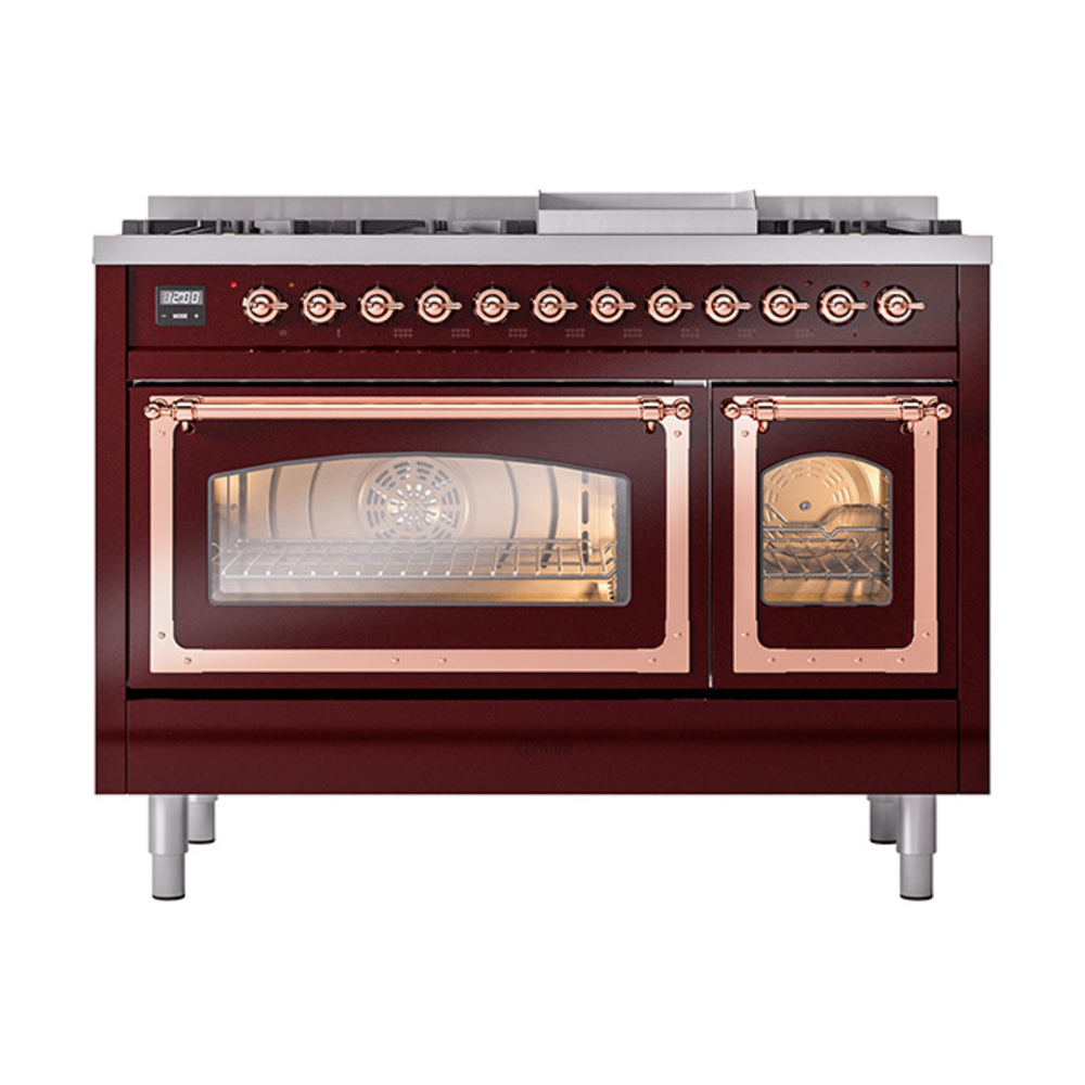 ILVE_UN48FNMPBUP_Nostalgie_II_48"_Dual_Fuel_Range_front_view
