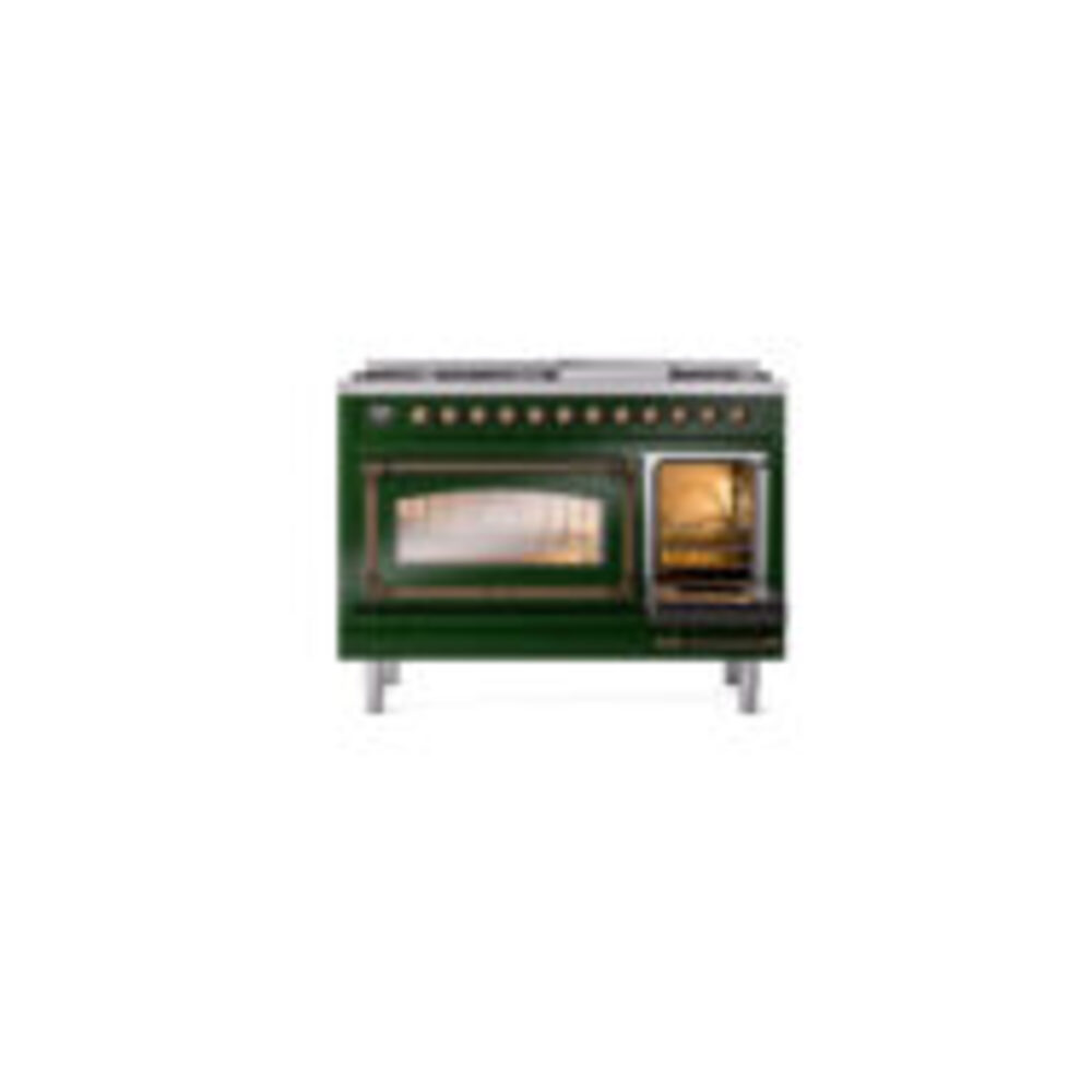 ILVE_UN48FNMPEGBLP_Nostalgie_II_48"_Dual_Fuel_Range_side_oven_door_opened
