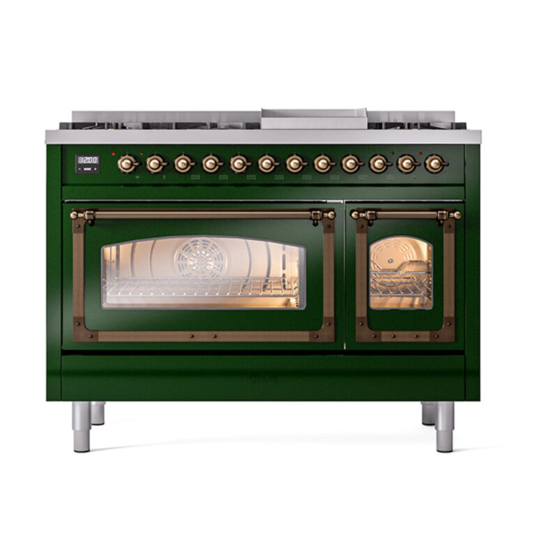 ILVE_UN48FNMPEGB_Nostalgie_II_48"_Dual_Fuel_Range_front_view