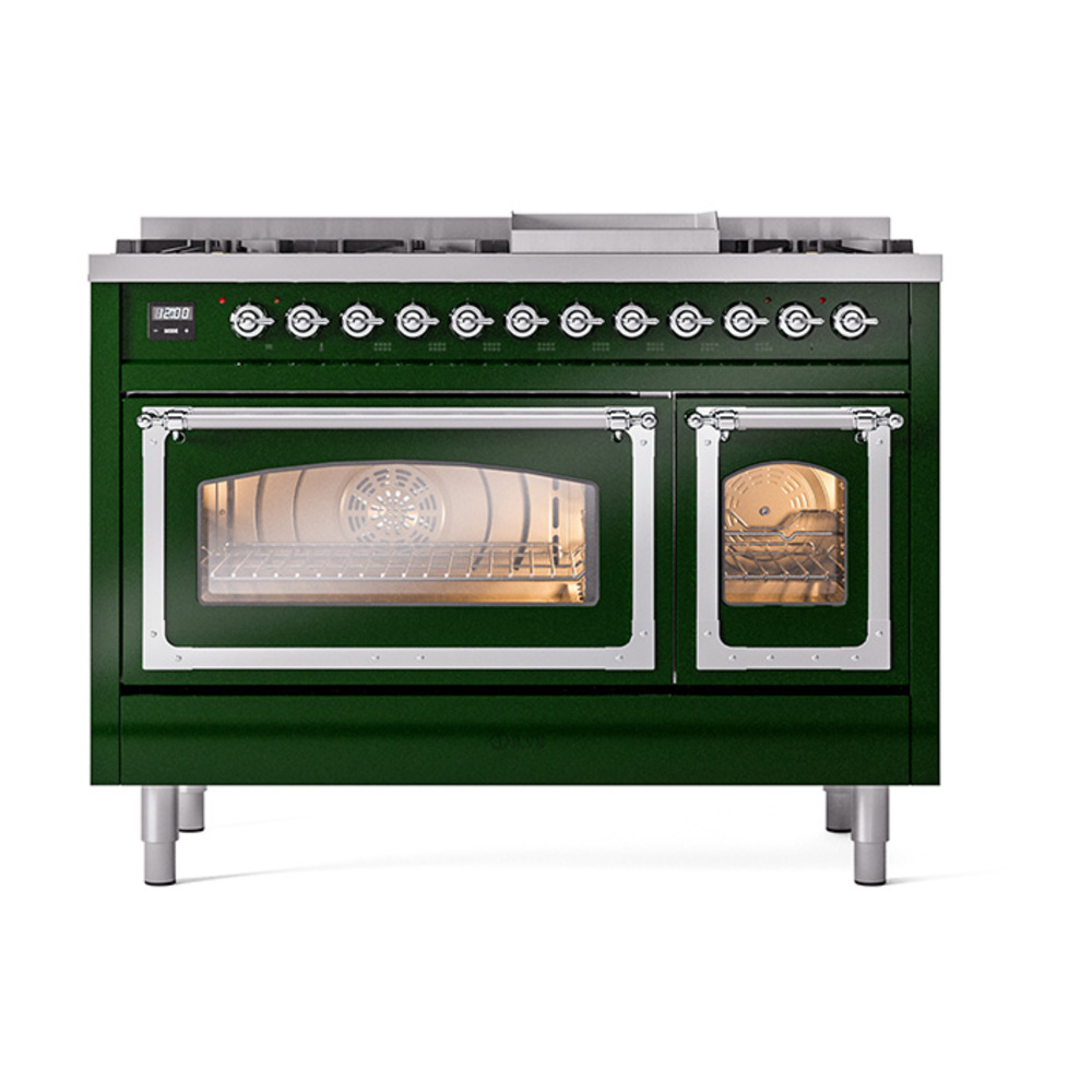 ILVE_UN48FNMPEGC_Nostalgie_II_48"_Dual_Fuel_Range_front_view