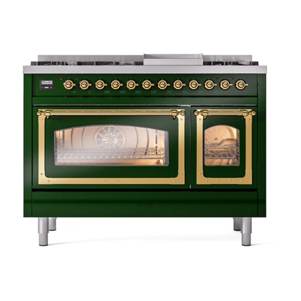 ILVE_UN48FNMPEGGLP_Nostalgie_II_48"_Dual_Fuel_Range_front_view