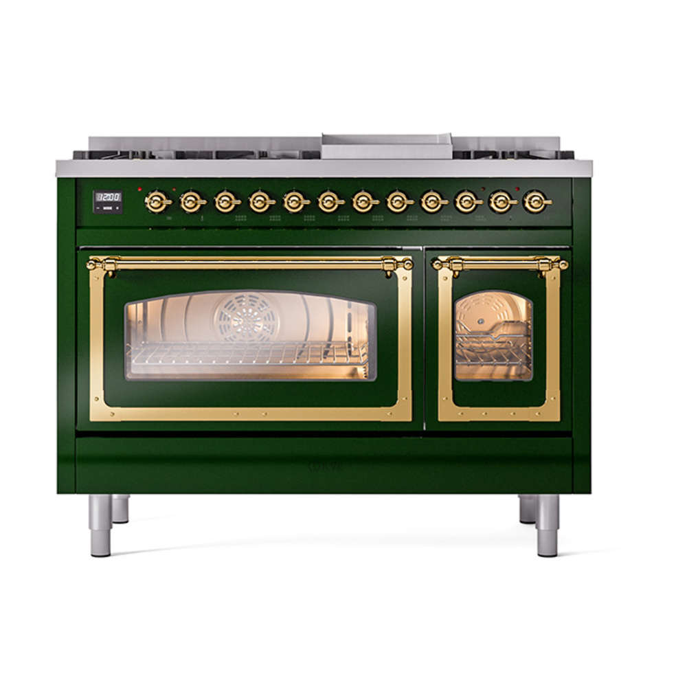 ILVE_UN48FNMPEGGLP_Nostalgie_II_48"_Dual_Fuel_Range_front_view