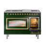 ILVE_UN48FNMPEGGLP_Nostalgie_II_48"_Dual_Fuel_Range_side_oven_door_opened