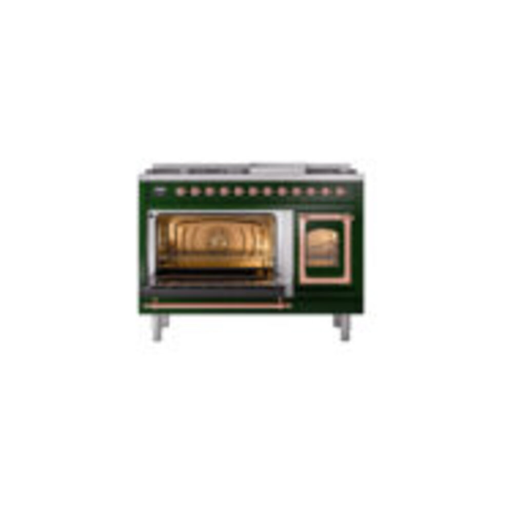 ILVE_UN48FNMPEGP_Nostalgie_II_48"_Dual_Fuel_Range_main_oven_door_opened