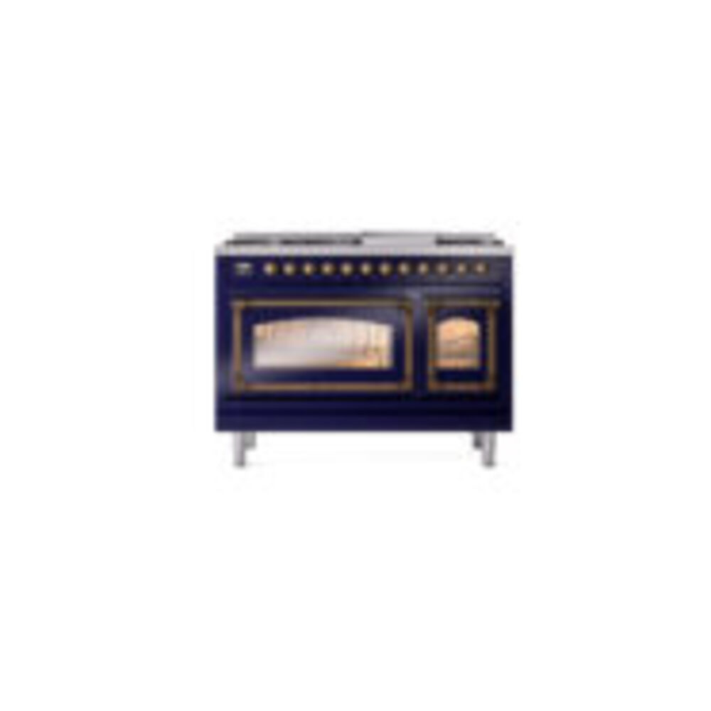 ILVE_UN48FNMPMBBLP_Nostalgie_II_48"_Dual_Fuel_Range_front_view