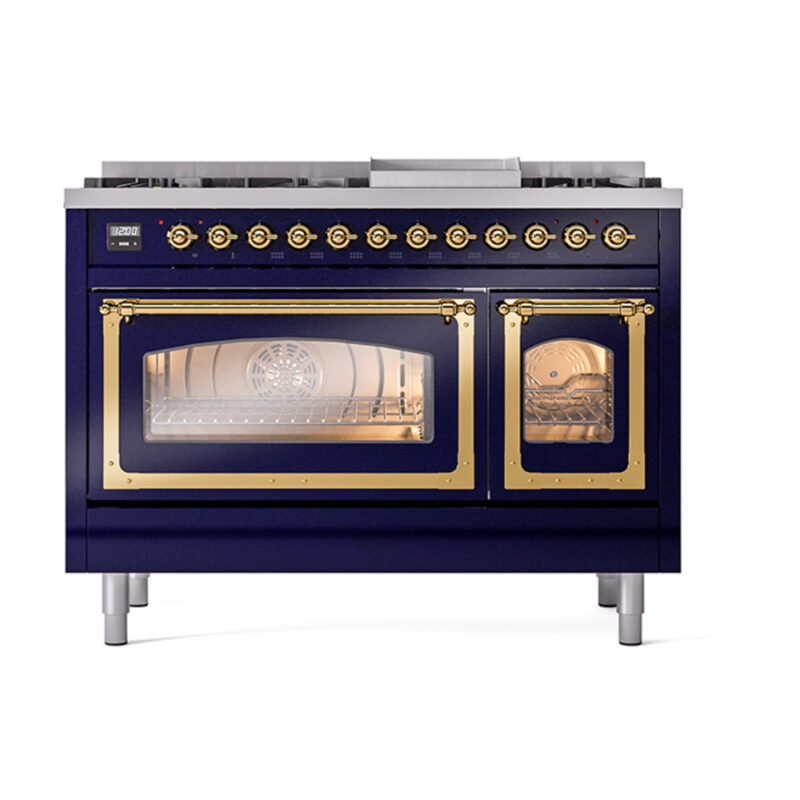 ILVE_UN48FNMPMBGLP_Nostalgie_II_48"_Dual_Fuel_Range_front_view
