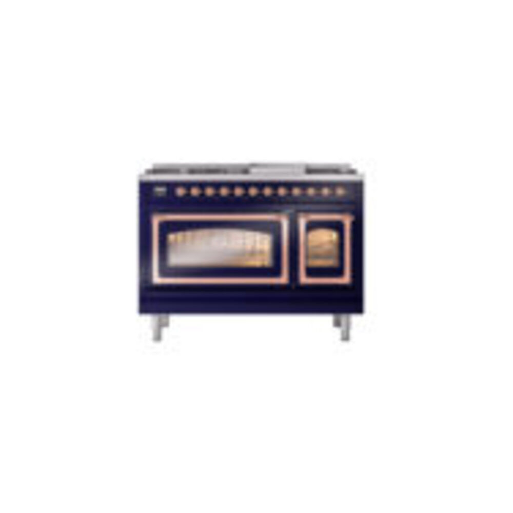 ILVE_UN48FNMPMBP_Nostalgie_II_48"_Dual_Fuel_Range_front_view