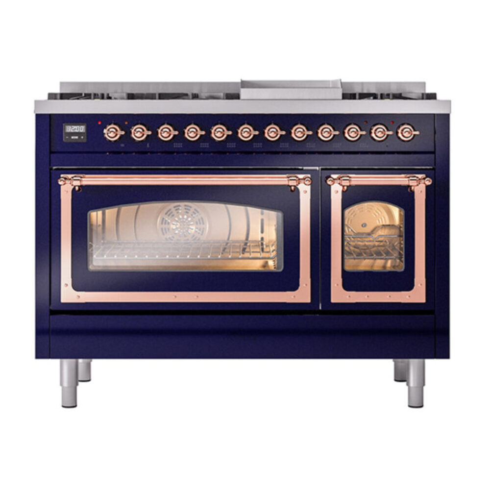 ILVE_UN48FNMPMBP_Nostalgie_II_48"_Dual_Fuel_Range_front_view