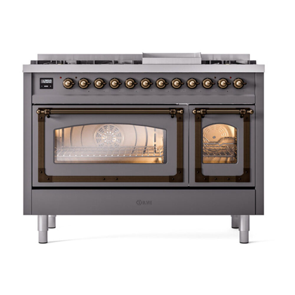 ILVE_UN48FNMPMGB_Nostalgie_II_48"_Dual_Fuel_Range_front_view