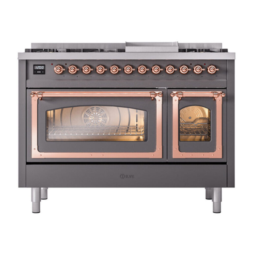 ILVE_UN48FNMPMGP_Nostalgie_II_48"_Dual_Fuel_Range_front_view