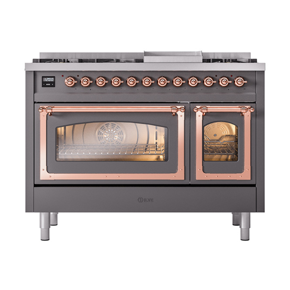ILVE_UN48FNMPMGP_Nostalgie_II_48"_Dual_Fuel_Range_front_view