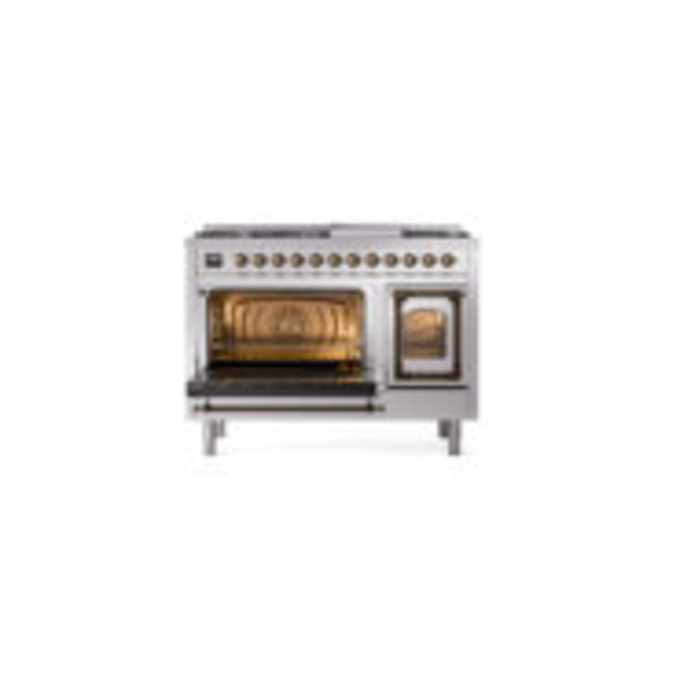 ILVE_UN48FNMPSSB_Nostalgie_II_48"_Dual_Fuel_Range_main_oven_door_opened