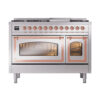ILVE_UN48FNMPSSPLP_Nostalgie_II_48"_Dual_Fuel_Range_front_view