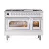 ILVE_UN48FNMPWHC_Nostalgie_II_40"_Dual_Fuel_Range_front_view