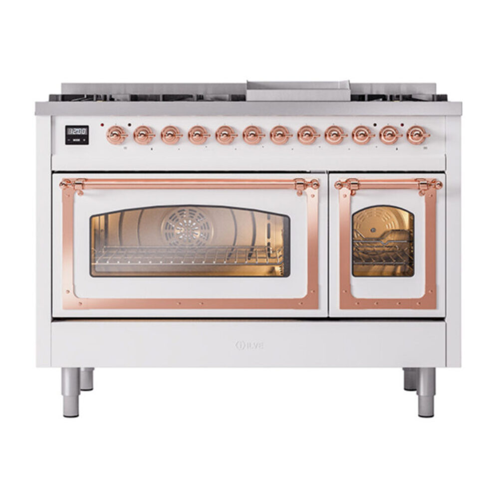 ILVE_UN48FNMPWHPLP_Nostalgie_II_40"_Dual_Fuel_Range_front_view